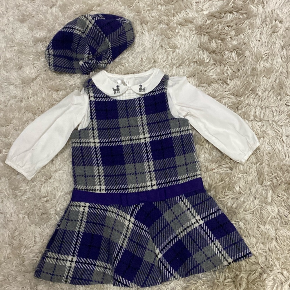 Janie and Jack girls 3-piece matching set size 12-18 months.